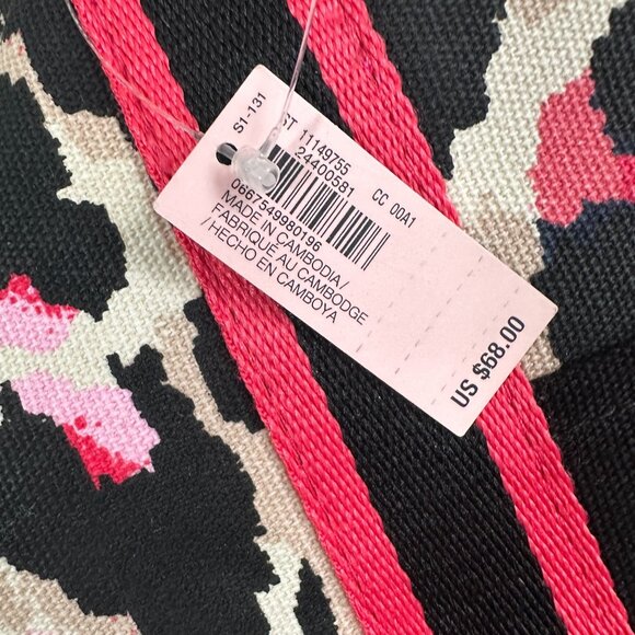 Victoria's Secret Leopard Print Tote Bag Beach Bag Overnight Tote Weekender - Picture 3 of 8